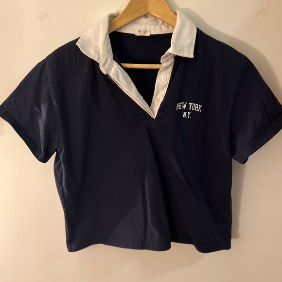 John Galt Navy Blue Polo Shirt O/S - Picture 1 of 7